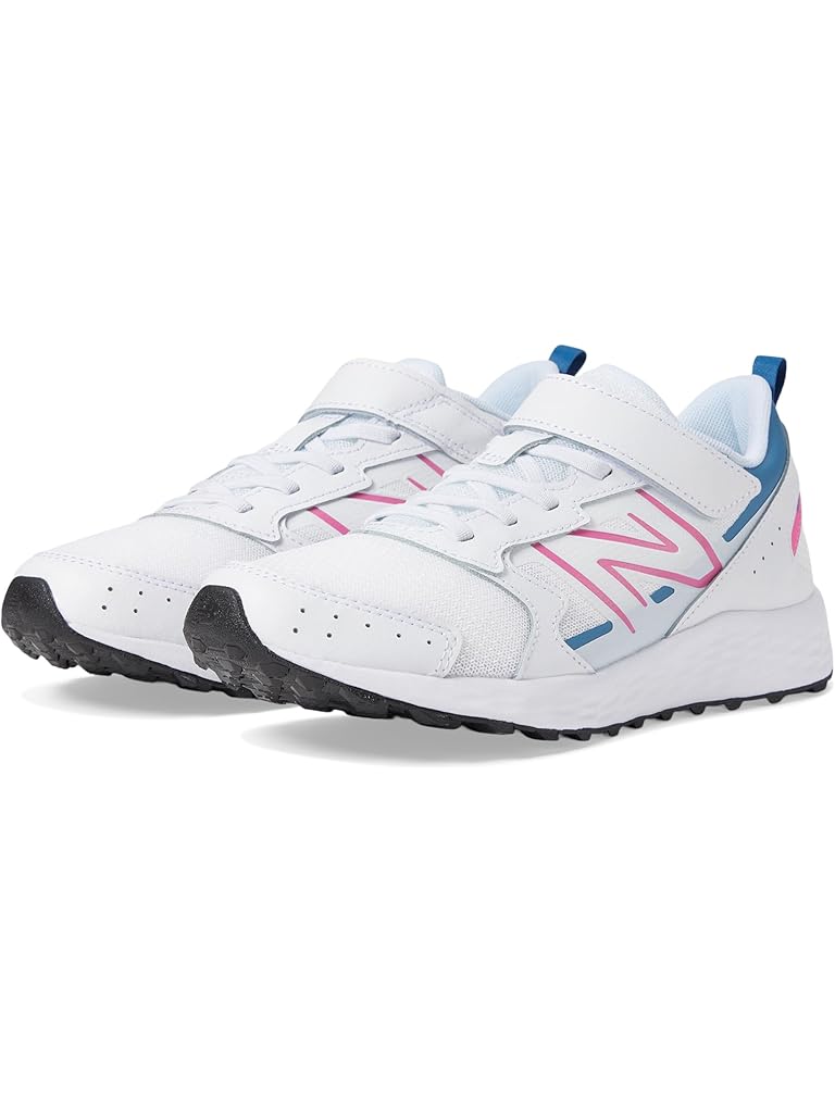 White New Balance Fresh Foam 650 Bungee Lace with Top Strap (Little Kid/Big Kid)