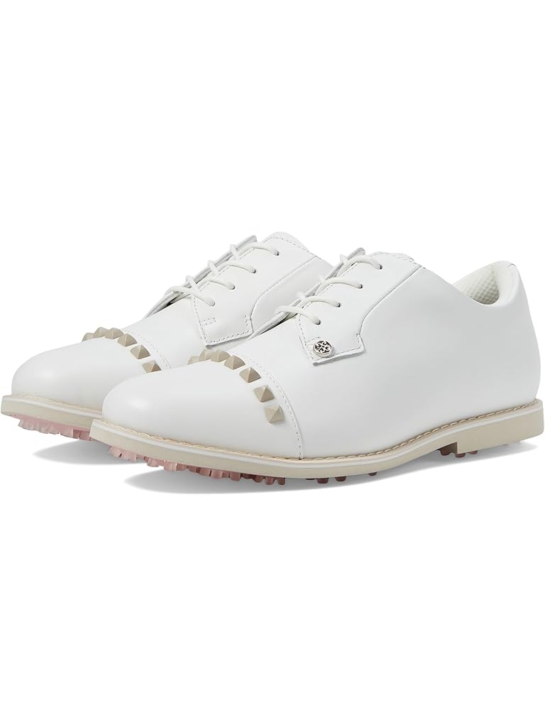 Navy GFORE Women's Gallivanter Pebble Leather Stud Cap Toe Golf Shoes