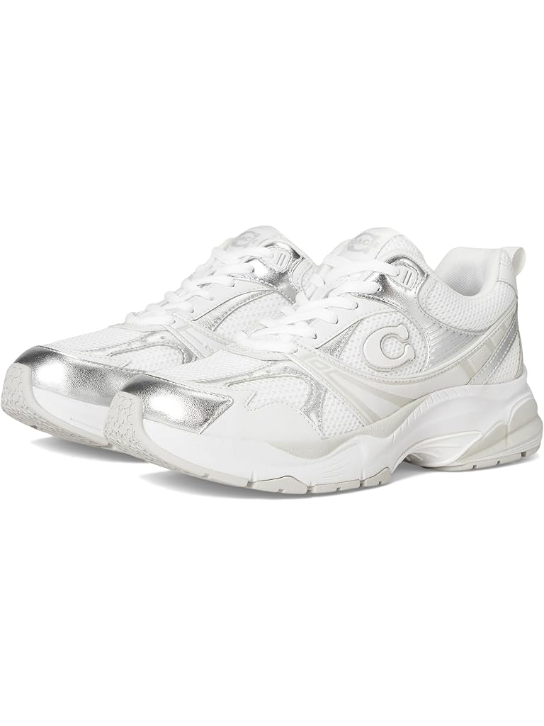 White COACH Mesh Sneakers