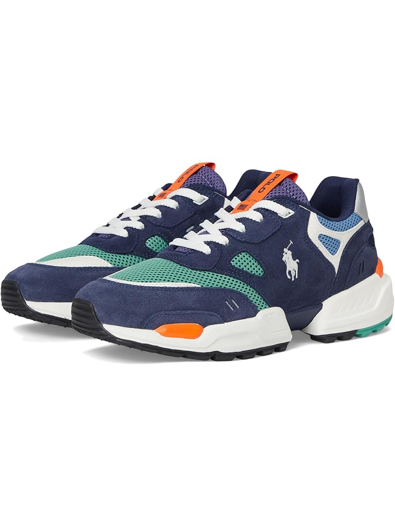 Navy Polo Ralph Lauren Jogger Suede & Mesh Sneakers